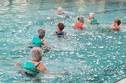 Zwemmende volwassenen in De Duikelaar